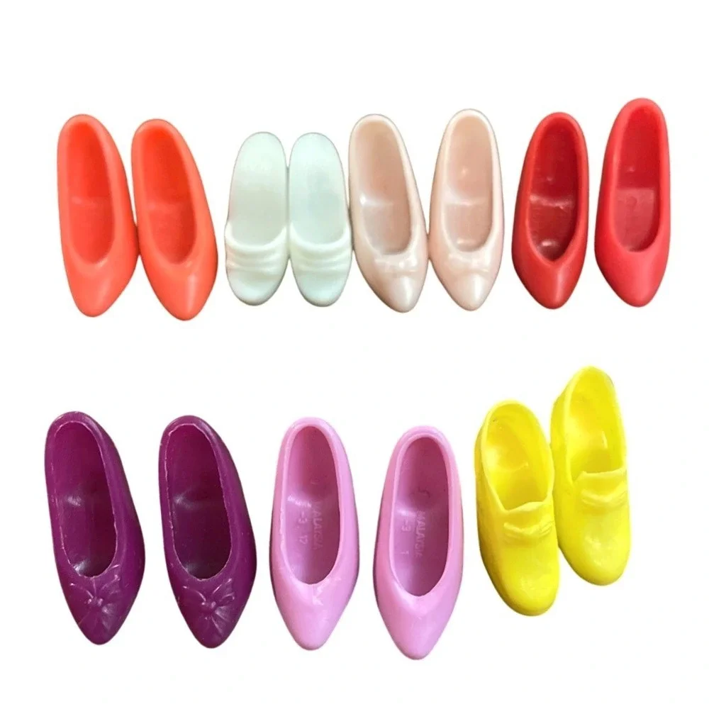7 Pair Lot‎ Vtg Barbie Pointy Closed Toe Heels Shoes Stiletto Pink Hong Kong